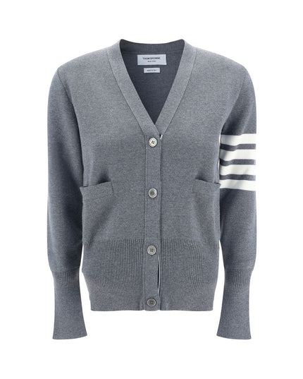 Thom Browne Gray Fleece Wool Cardigan