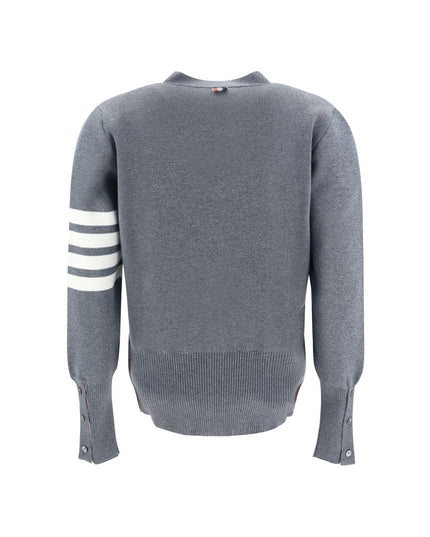 Thom Browne Gray Fleece Wool Cardigan