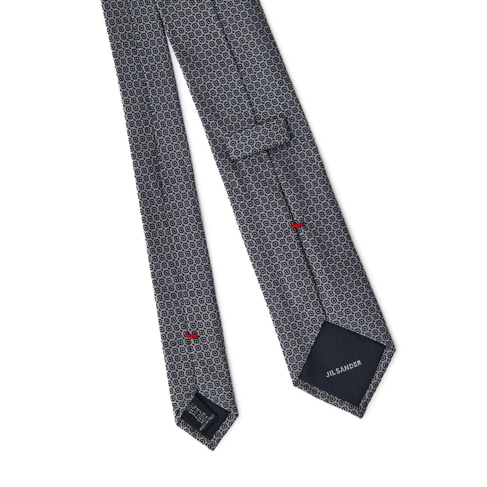 Jil Sander Gray Silk Ty