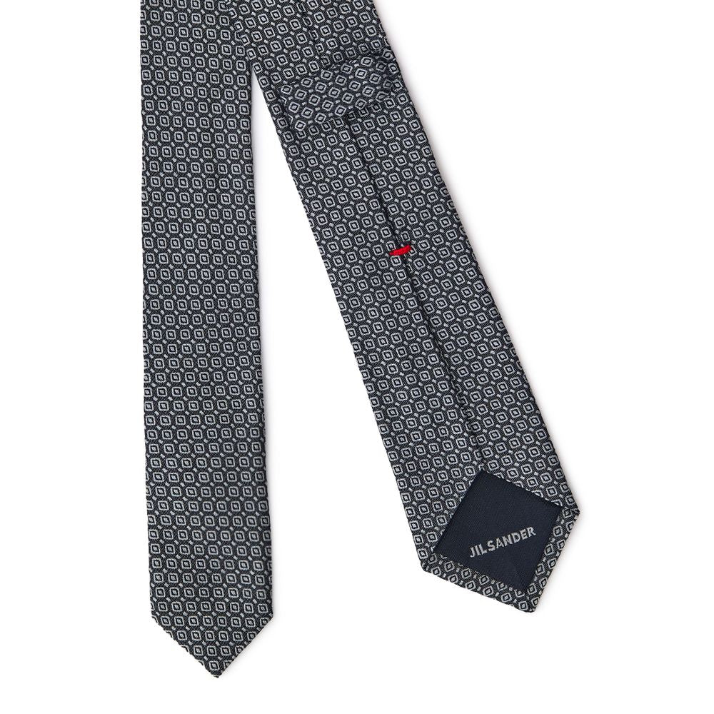 Jil Sander Gray Silk Ty