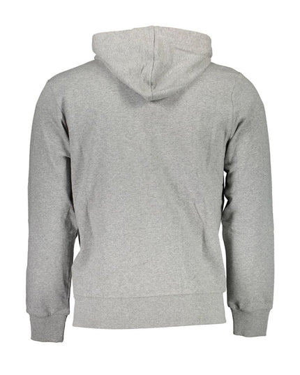 La Martina Gray Cotton Men Sweater with Hood