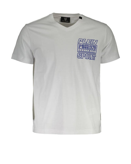 Plein Sport White Cotton Men T-Shirt