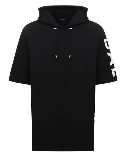 Balmain Black Cotton Men Sweatshirt