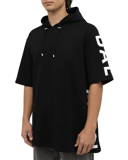 Balmain Black Cotton Men Sweatshirt