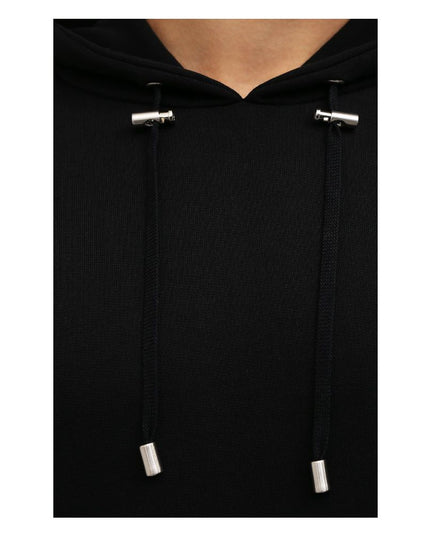 Balmain Black Cotton Men Sweatshirt