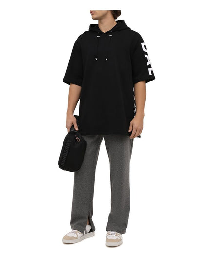 Balmain Black Cotton Men Sweatshirt