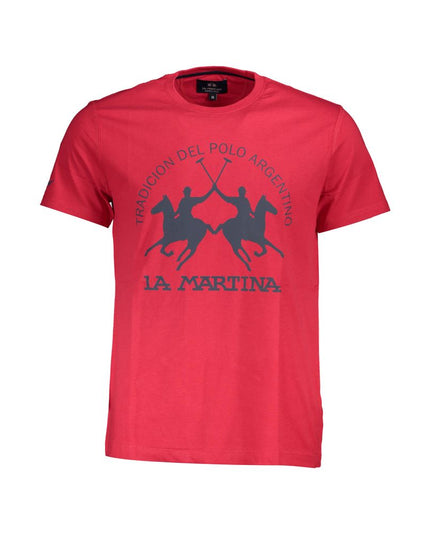 La Martina Red Cotton Men T-Shirt