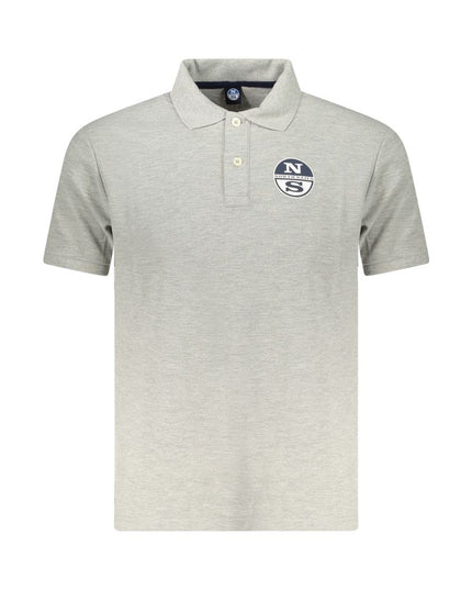 North Sails Gray Cotton Men Polo Shirt