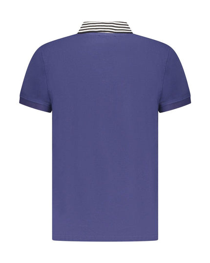 Cavalli Class Blue Cotton Men Polo Shirt