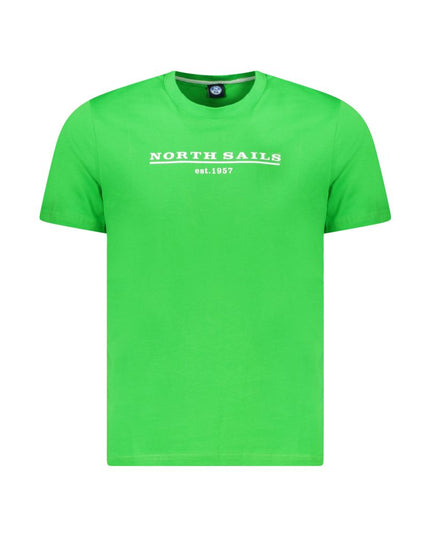 North Sails Green Cotton Men T-Shirt