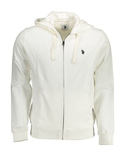 U.S. POLO ASSN. White Cotton Men Sweater