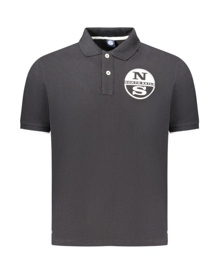 North Sails Black Cotton Men Polo Shirt