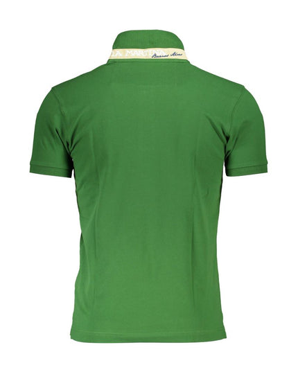 La Martina Sleek Green Slim Fit Polo with Contrast Detail