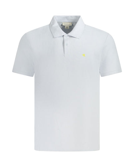 Calvin Klein Light Blue Cotton Men Polo Shirt