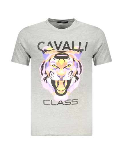 Cavalli Class Brown Cotton Men T-Shirt