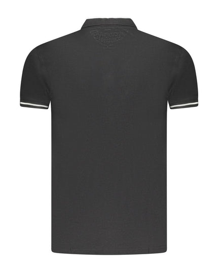 Cavalli Class Black Cotton Men Polo Shirt