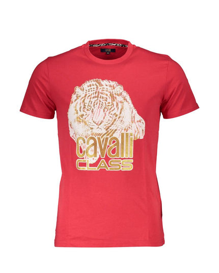 Cavalli Class Red Cotton Men TShirt
