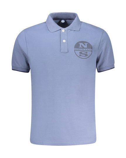 North Sails Blue Cotton Men Polo Shirt
