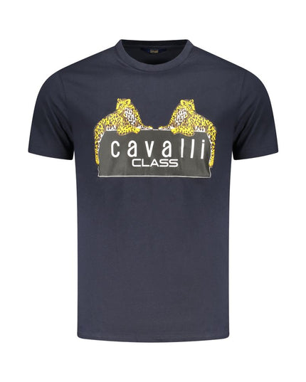 Cavalli Class Blue Cotton Men T-Shirt