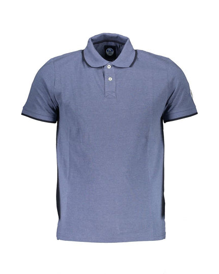 North Sails Blue Cotton Men Polo Shirt
