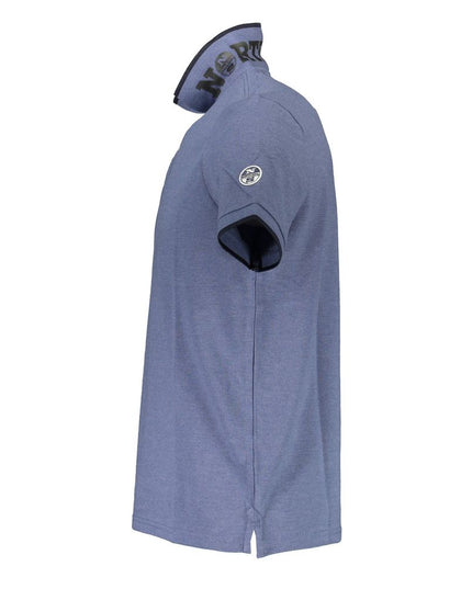 North Sails Blue Cotton Men Polo Shirt