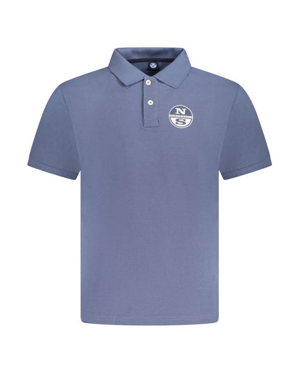 North Sails Blue Cotton Men Polo Shirt