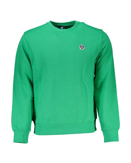 North Sails Green Cotton Men Sweater