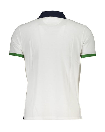 La Martina White Cotton Men Polo Shirt
