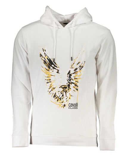 Cavalli Class White Cotton Men Sweater