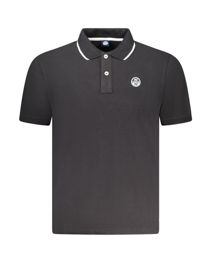 North Sails Black Cotton Mens Polo Shirt