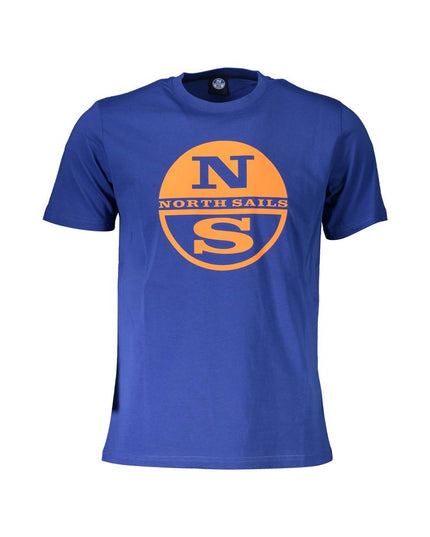 North Sails Blue Cotton Men T-Shirt