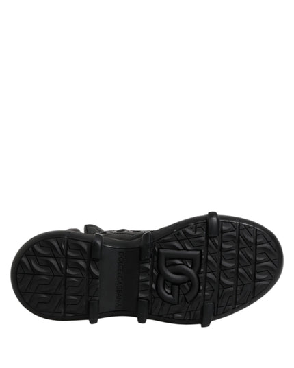 Dolce & Gabbana Black Leather Casual Mens Ankle Boots Shoes