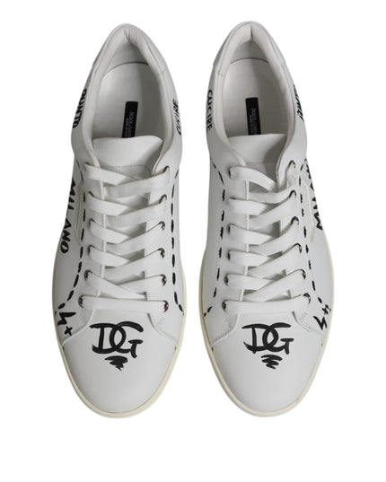 Dolce & Gabbana White London Calf Leather Men Sneakers Shoes