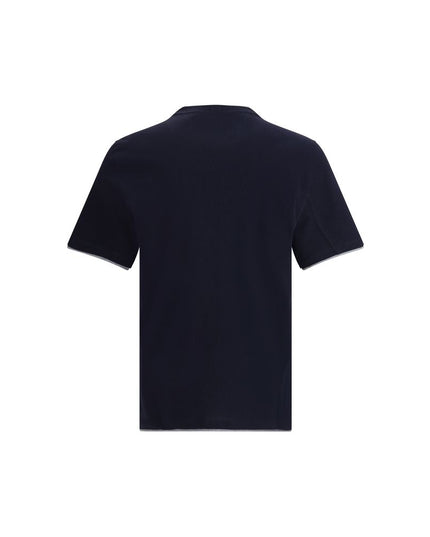 Brunello Cucinelli Blue Cotton T-Shirt