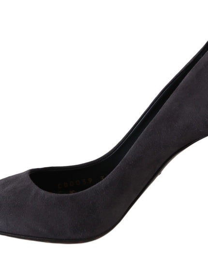 Dolce & Gabbana Gray Suede Leather Stiletto  Shoes Heels