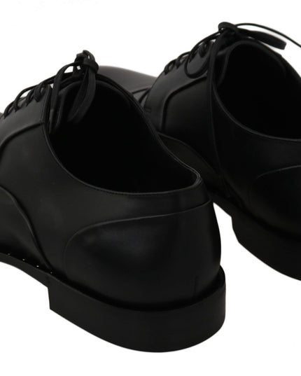 Dolce & Gabbana Black Leather Derby Formal Shoes