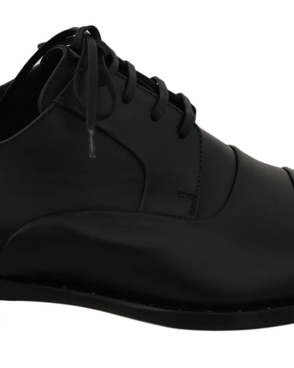 Dolce & Gabbana Black Leather Derby Formal Shoes