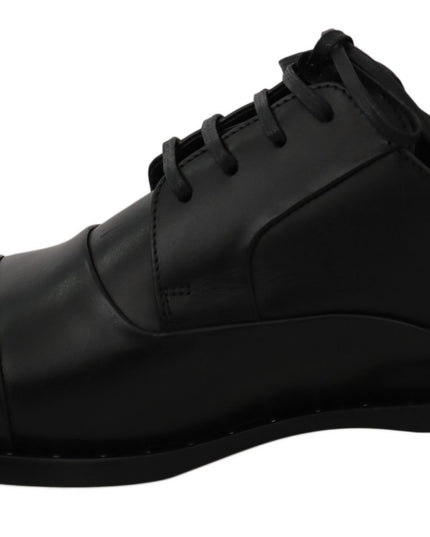 Dolce & Gabbana Black Leather Derby Formal Shoes