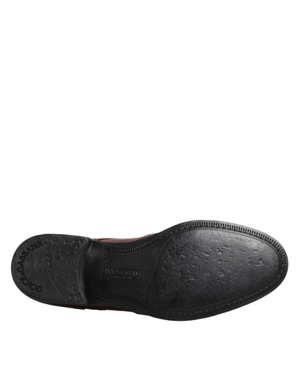 Dolce & Gabbana Brown Leather Lace Up Derby Dress Shoes