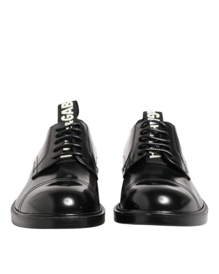 Dolce & Gabbana Black Leather Dress Lace Up Men Formal Shoes