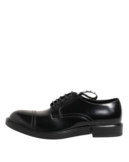 Dolce & Gabbana Black Leather Dress Lace Up Men Formal Shoes