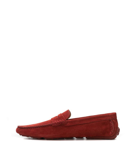 Bally Bordeaux Leather Moccassin
