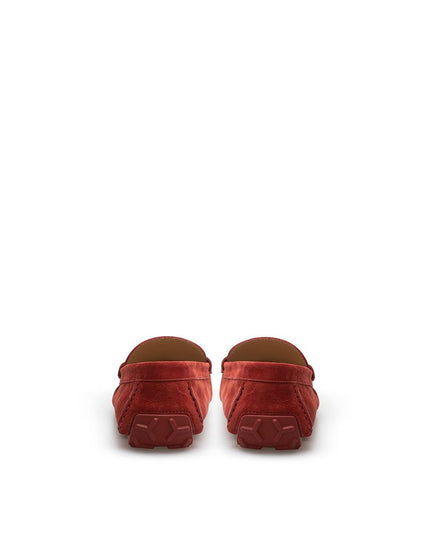 Bally Bordeaux Leather Moccassin