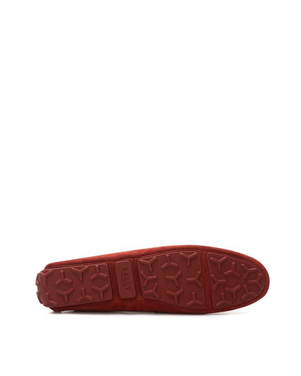 Bally Bordeaux Leather Moccassin