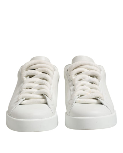 Dolce & Gabbana White Logo Lace Up Low Top Men Sneakers Shoes