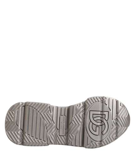 Dolce & Gabbana Silver DAYMASTER Leather Men Sneakers Shoes