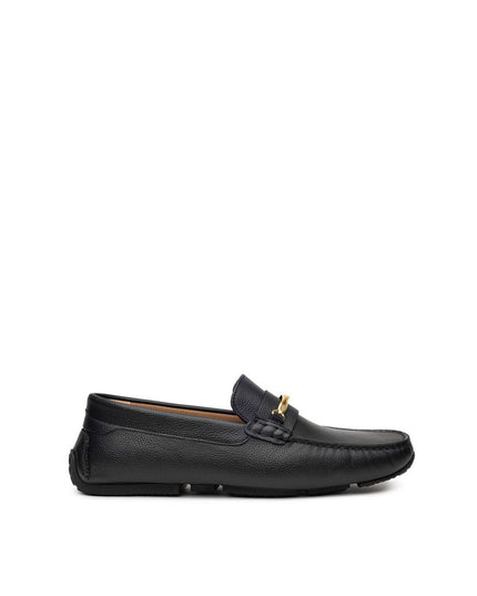 Bally Black Leather Moccassin