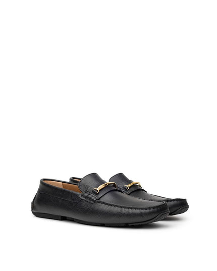 Bally Black Leather Moccassin
