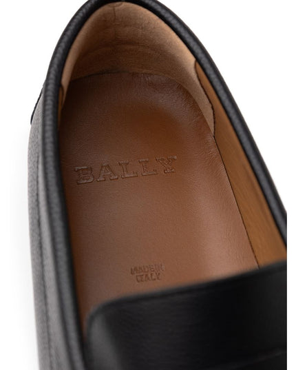 Bally Black Leather Moccassin