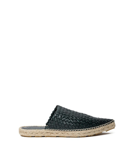 Bottega Veneta Green Leather Espadrilles